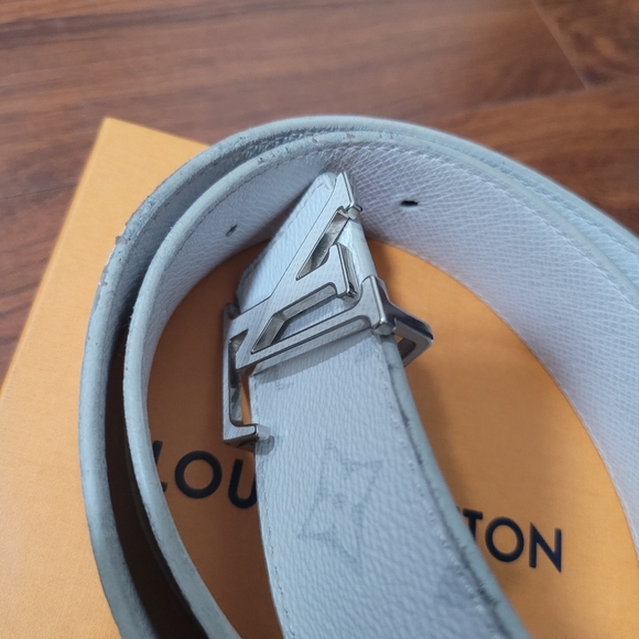 louis vuitton white reversible belt